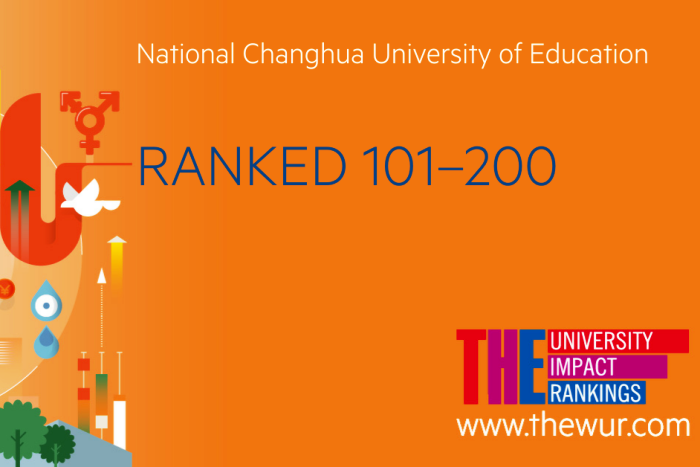 THE世界大學影響力排名，本校勇奪世界101-200排名